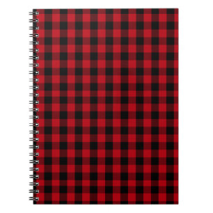 Carnet Buffalo plaid Black and Red Pattern