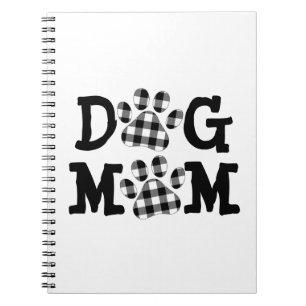 Carnet Buffalo Plaid DOG MOM Pawprints