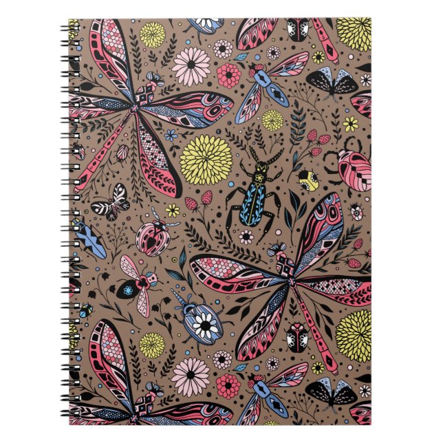 Carnet Bugs de Doodle sur mocha brown (Devant)