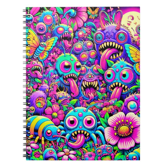 Carnet Bugs Neon Monster (Devant)