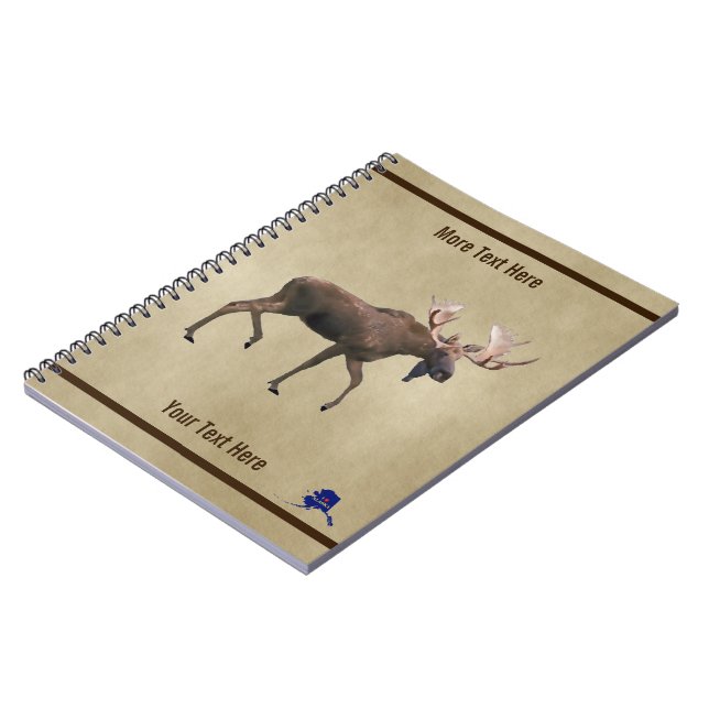 Carnet Bull Moose Sur Ancien Papier (Côté gauche)