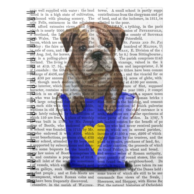 Carnet Bulldog Bucket Of Love Blue (Devant)