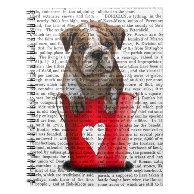 Carnet Bulldog Bucket Of Love Red (Devant)