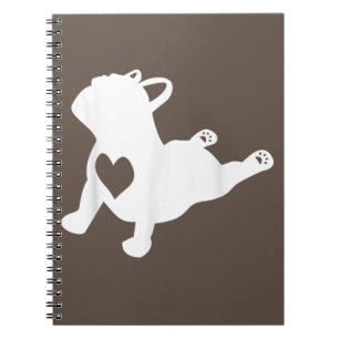 Carnet Bulldog Yoga Pose Love Heart Workout