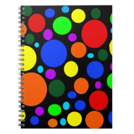 Carnet Bulles colorées sur noir