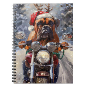 Carnet Bullmastiff Chien équitation Moto Noël