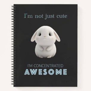 Carnet Bunny concentré Awesome mignon adorable drôle