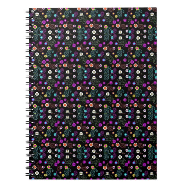 Carnet bureau à l'élégance florale design botanique mat-v (Devant)