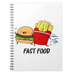Carnet Burger et frites drôles de fast-food Pun