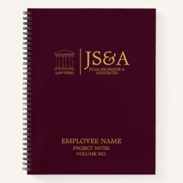 Carnet Burgundy Gold Justice Columns Law Firm