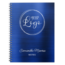 Carnet Business Logo Royal Navy Blue Foil Meeting