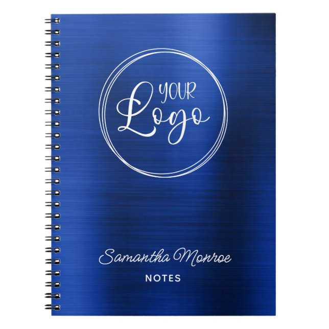 Carnet Business Logo Royal Navy Blue Foil Meeting (Devant)