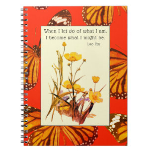 Carnet Buttercups & Butterfly Wings Inspiration Lao Tzu