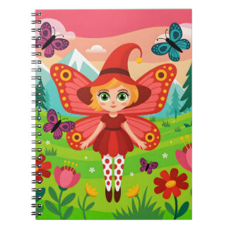 Carnet Butterfly Fairy Illustration in Whimsical Forest