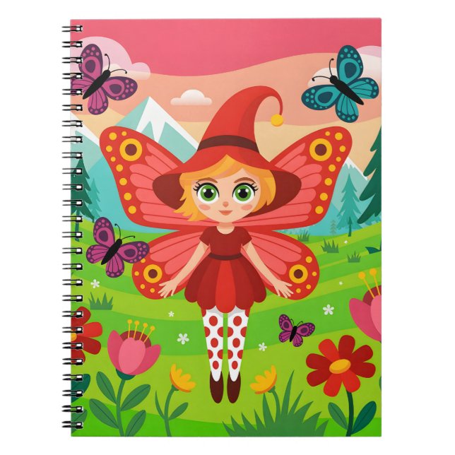 Carnet Butterfly Fairy Illustration in Whimsical Forest (Devant)