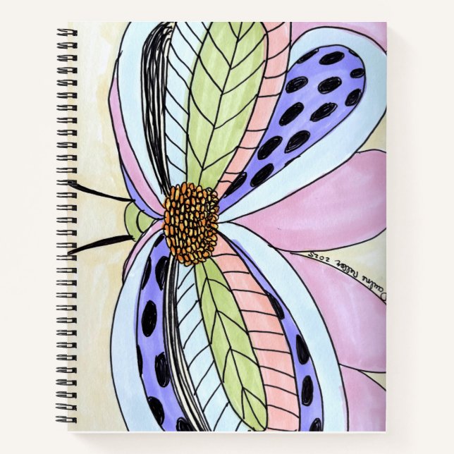 Carnet Butterfly Flower Blank (Devant)