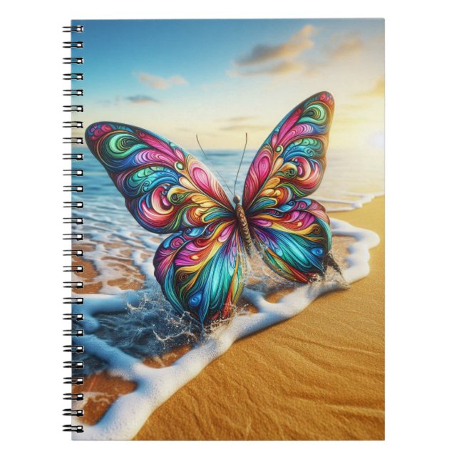 Carnet Butterfly on beach (Devant)