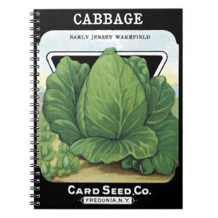 Carnet Cabbage Card Seed Co. paquet Fredonia, NY Vintage