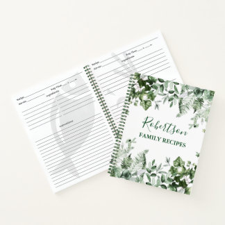 Carnet Cabine famille Aquarelle Ivy Sage Ferns Recette