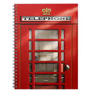Carnet Cabine téléphonique rouge britannique classique
