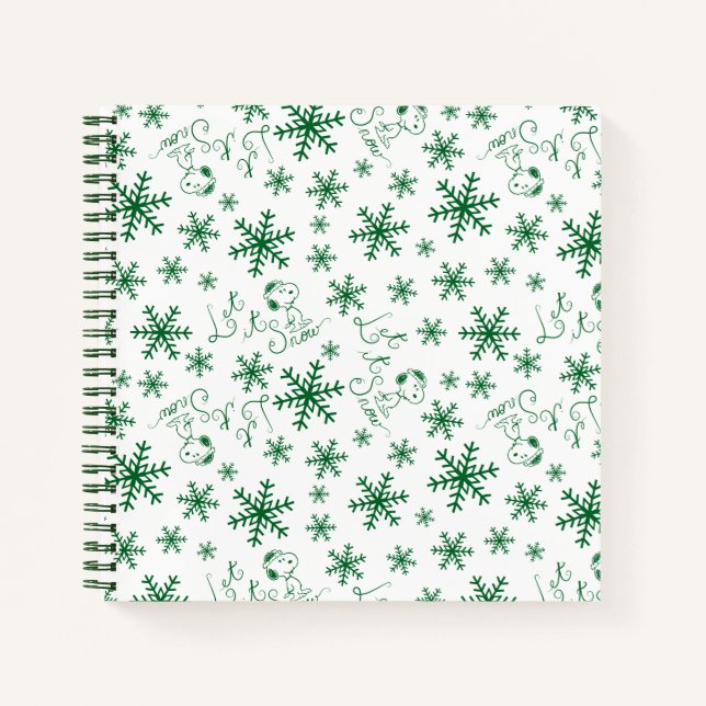Carnet cacahuètes | Christmas Snoopy Let It Snow Motif (Devant)