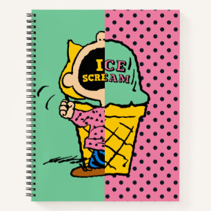 Carnet cacahuètes Crème de glace Sally demi et demi