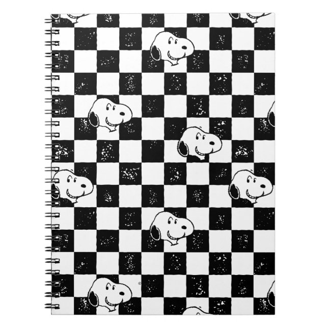 Carnet cacahuètes | Drapeau À damiers Snoopy (Devant)