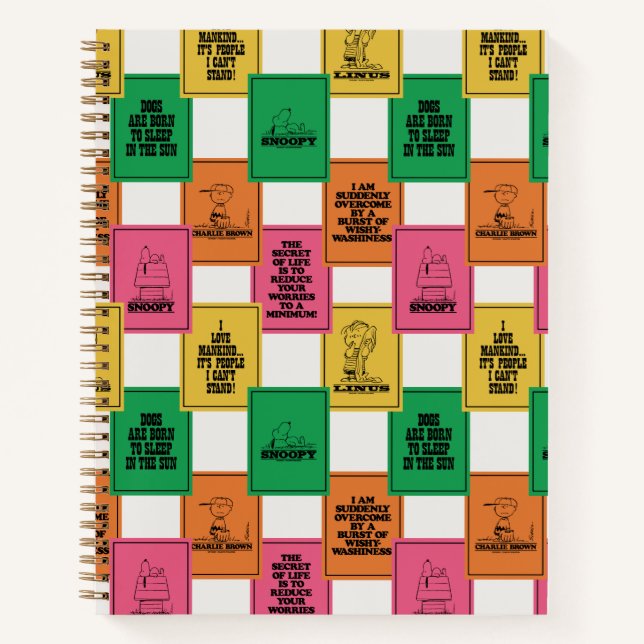 Carnet cacahuètes | Motif Colorblock amusant (Devant)