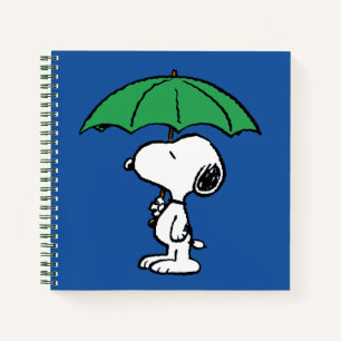 Carnet cacahuètes Parapluie vert Snoopy