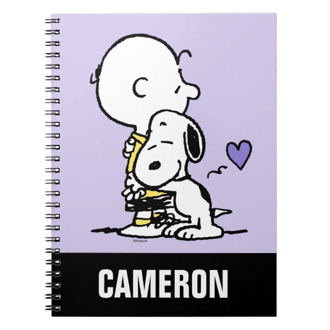 Carnet cacahuètes | Saint Valentin | Charlie Brown & Snoo (Devant)