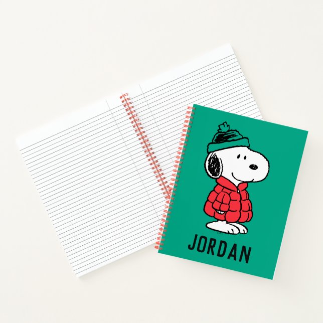 Carnet cacahuètes | Snoopy Chat d'hiver et Casquette | Aj (Intérieur)