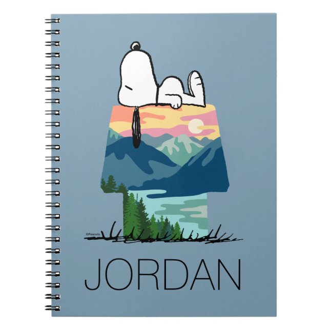 Carnet cacahuètes | Snoopy Dog House Sunrise | Ajouter Vo (Devant)