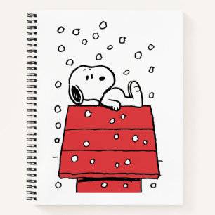 Carnet cacahuètes Snoopy Doghouse Snowflakes