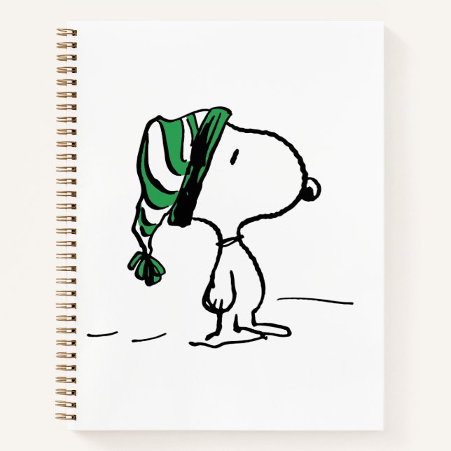 Carnet cacahuètes | Snoopy Green Casquette de neige (Devant)