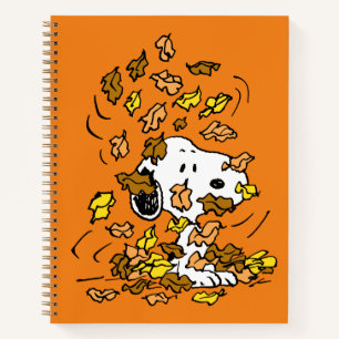 Carnet cacahuètes   Snoopy Pile de Feuilles