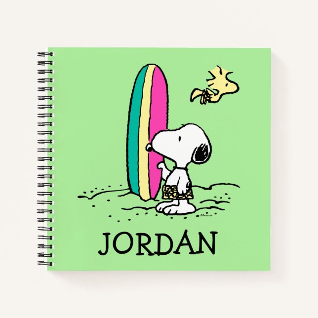 Carnet cacahuètes | Snoopy & Woodstock | Ajouter Votre No (Devant)