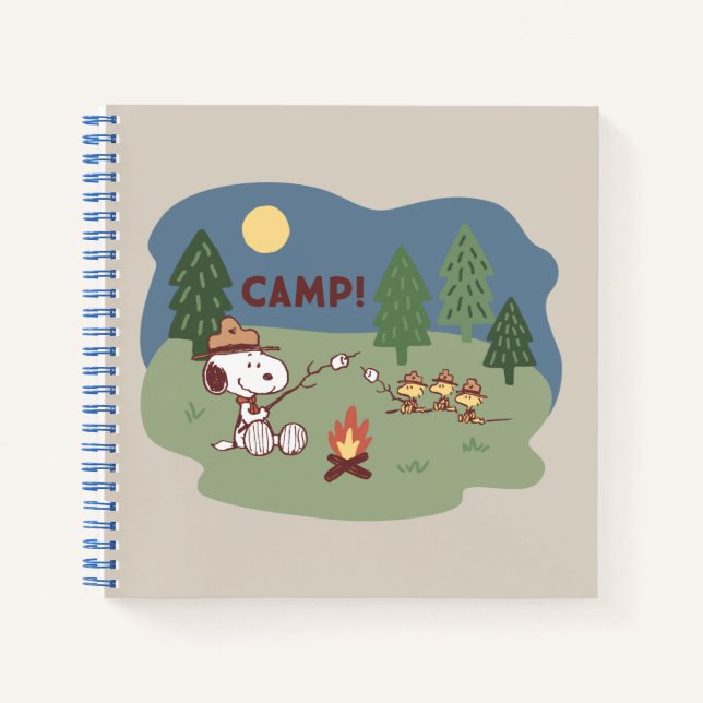 Carnet cacahuètes | Snoopy & Woodstock au feu de camp (Devant)