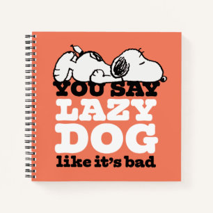 Carnet cacahuètes   Snoopy You Say Lazy Dog Like It's Bad