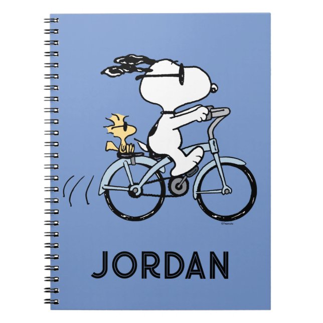 Carnet cacahuètes | Vélo Snoopy & Woodstock (Devant)