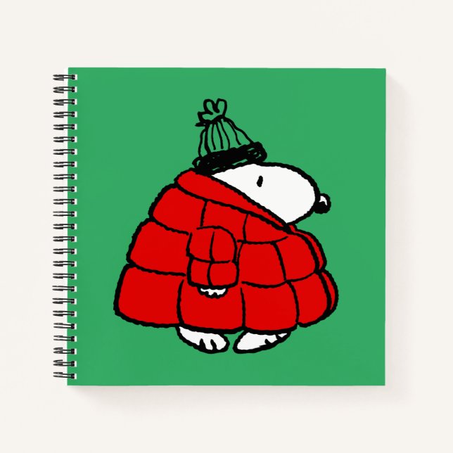 Carnet cacahuètes | Veste Snoopy Red Puffer (Devant)