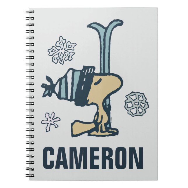 Carnet cacahuètes | Woodstock Ski Pro | Ajouter Votre Nom (Devant)