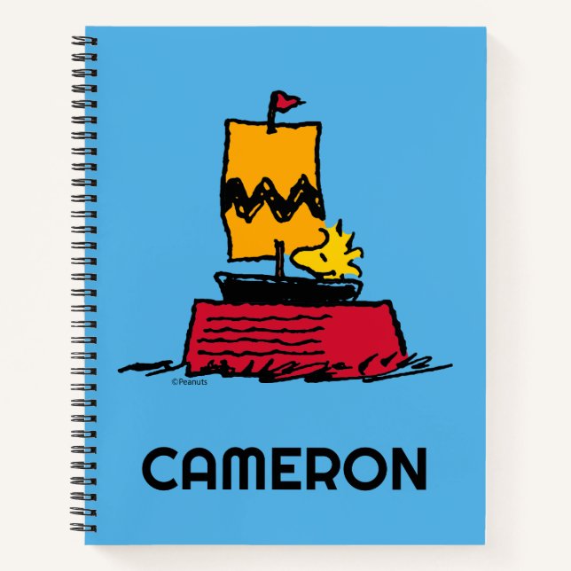 Carnet cacahuètes | Woodstock Snoopy Plat Bateau à voile (Devant)