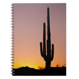 Carnet Cactus de Saguaro au coucher du soleil