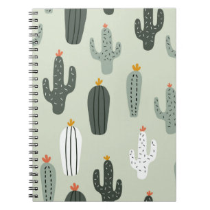 Carnet Cactus mignons sans couture motif, arrière - plan