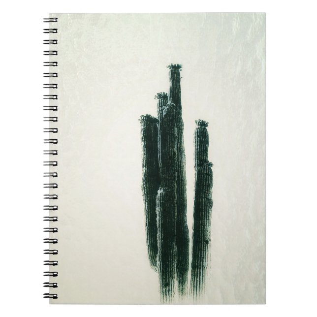 Carnet Cactus moderne Photo Art Green (Devant)