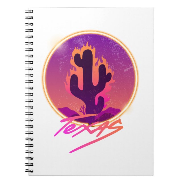 CARNET CACTUS SUNSET NEON  (Devant)