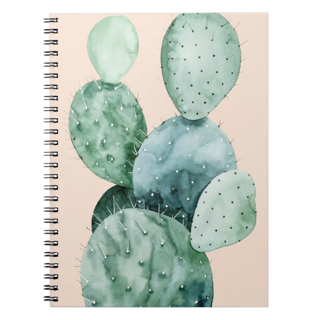 Carnet Cactus sur le corail (Devant)