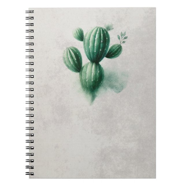 Carnet Cactus Vert Aquarelle Sud-Ouest (Devant)