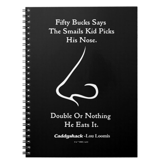 Carnet Caddyshack | Cinquante Bucks dit (Devant)