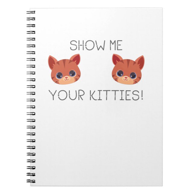 Carnet Cadeau Amoureux des chats Montrez-Moi Vos Kitties  (Devant)